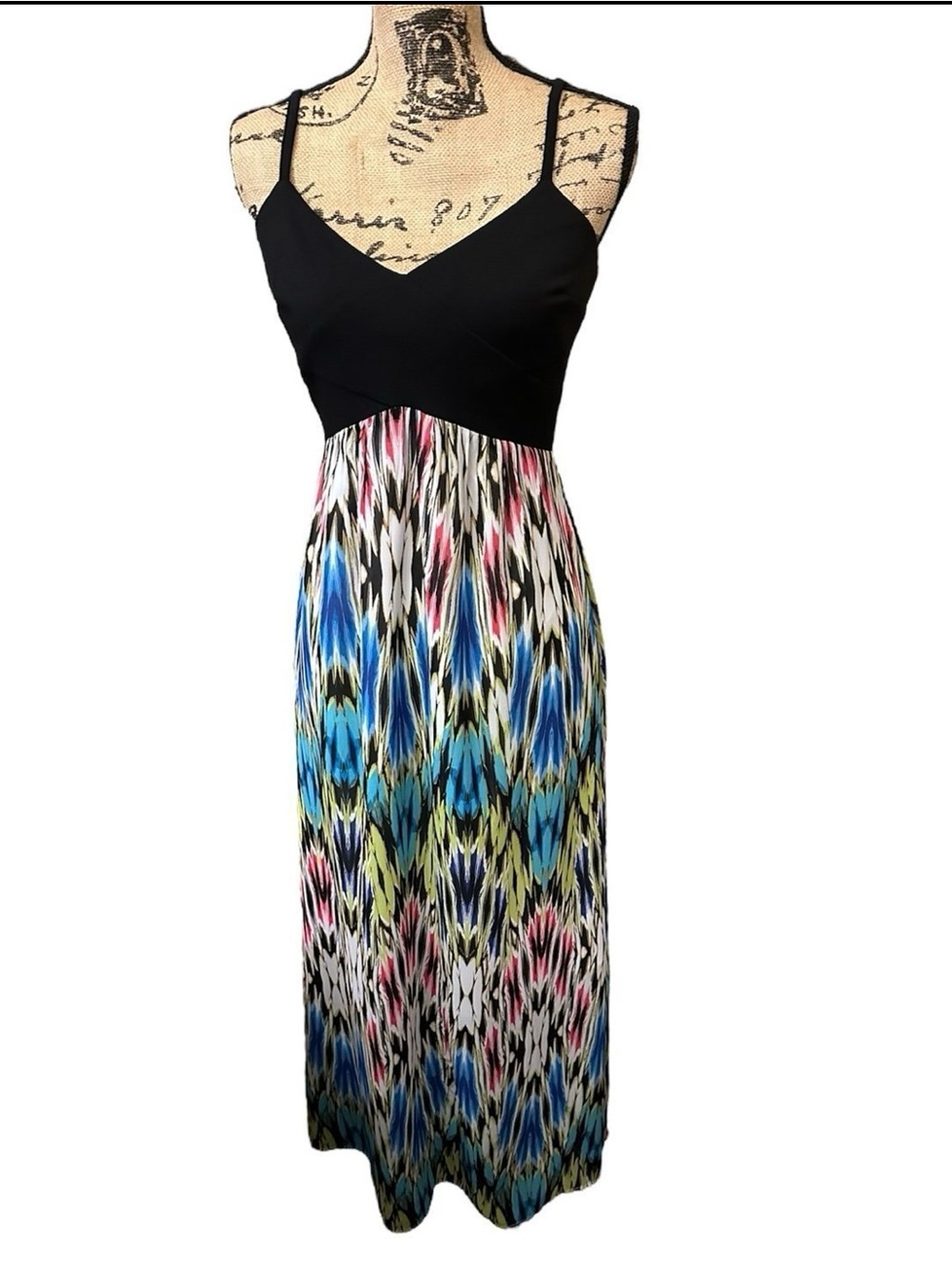 NICOLE by Nicole Miller  Spaghetti Strap Maxi Dress Size 6